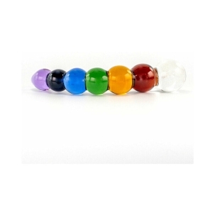 Dildo by Crystal Delights in Multi-Color shown for use by Her or Him