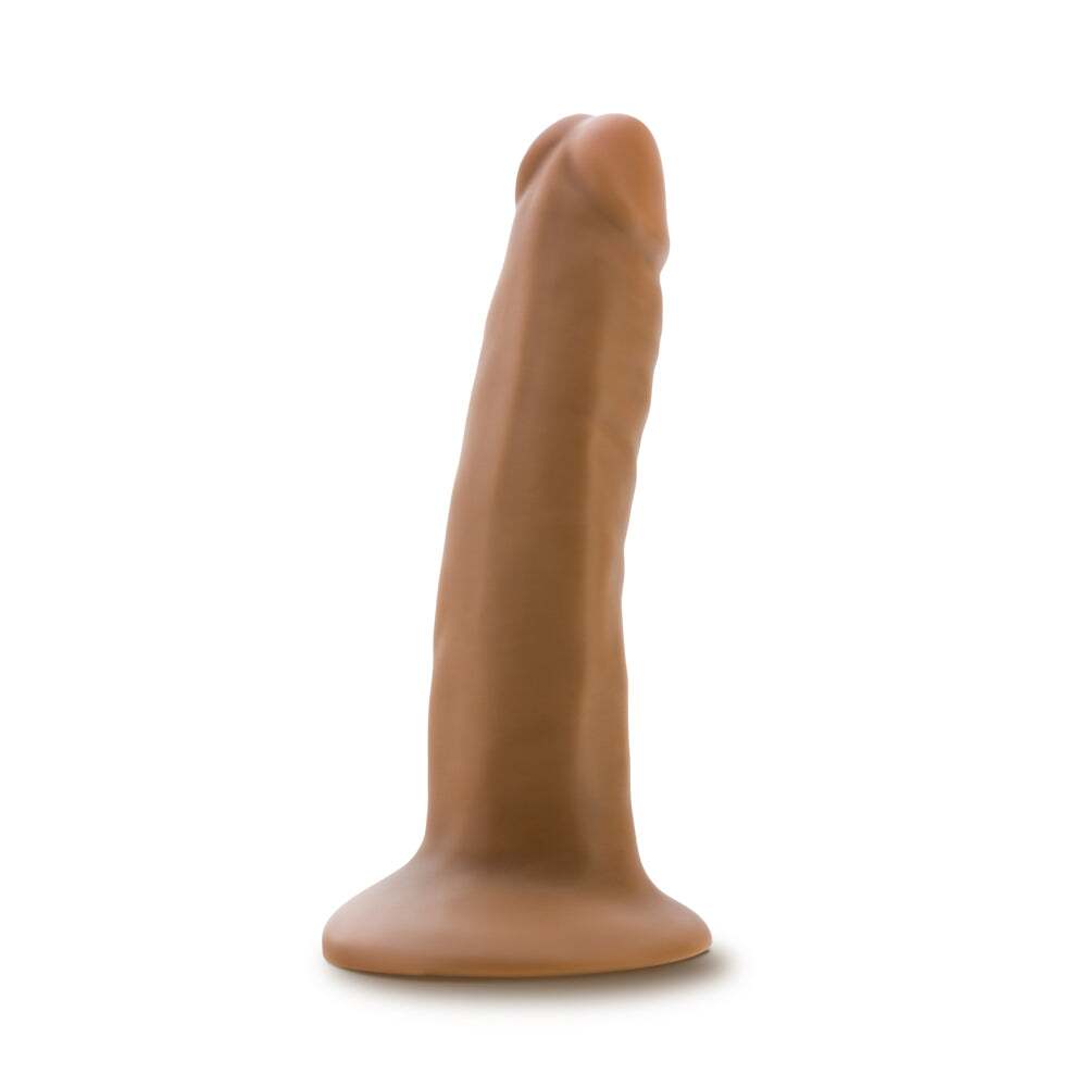 5.5 inch Dildo from Blush in Tan Light Brown Mocha designed for anal sex with Her or Him