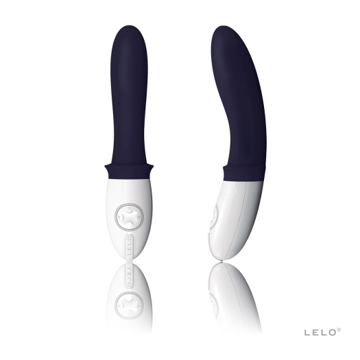 Close-up of the Blue LELO vibrator for texture detail