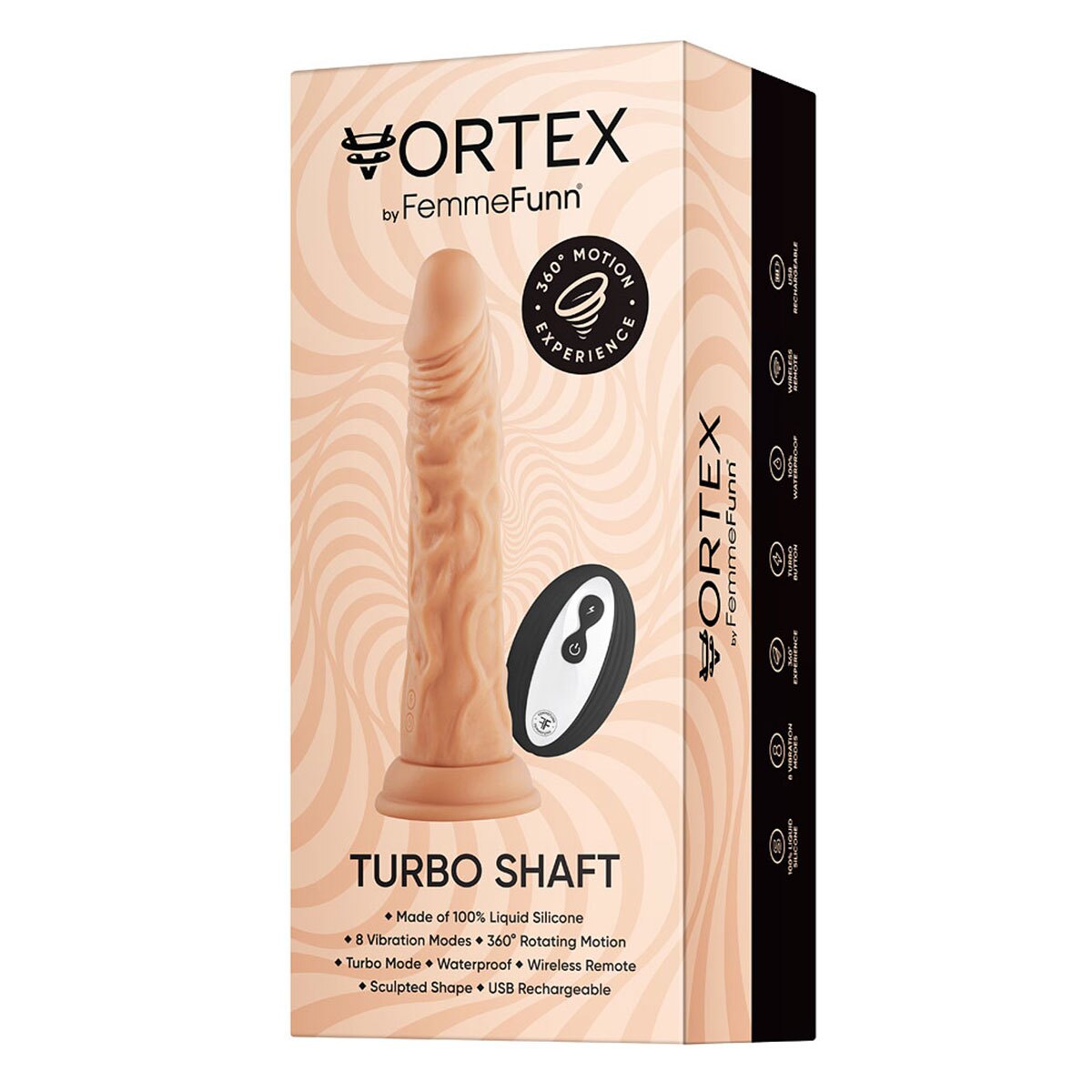 Fully assembled Cream Femme Funn vibrator with smooth exterior