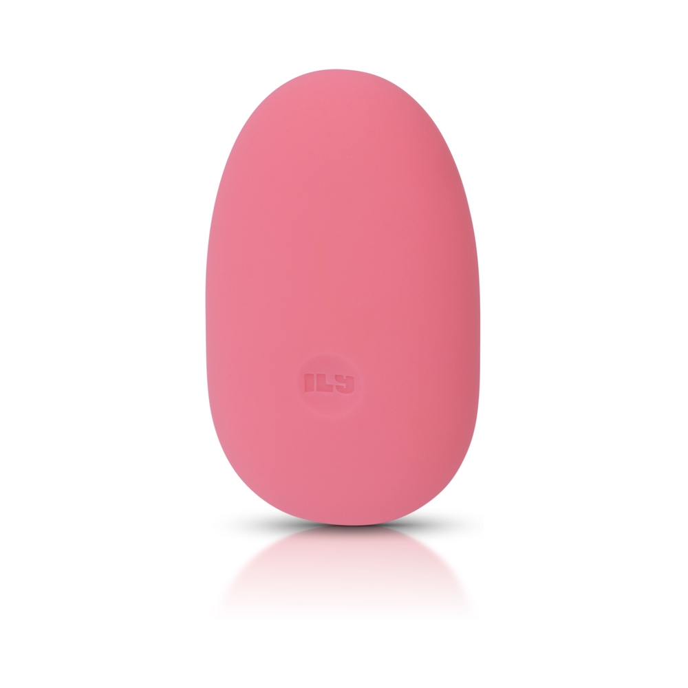 Je Joue vibrator ILY by The Pebble Squishy shown in hand for scale