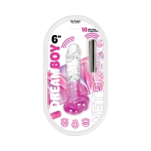 6 inch Dildo by Hott Products in Hot Pink Magenta Fuchsia,Clear shown for use by Her or Him