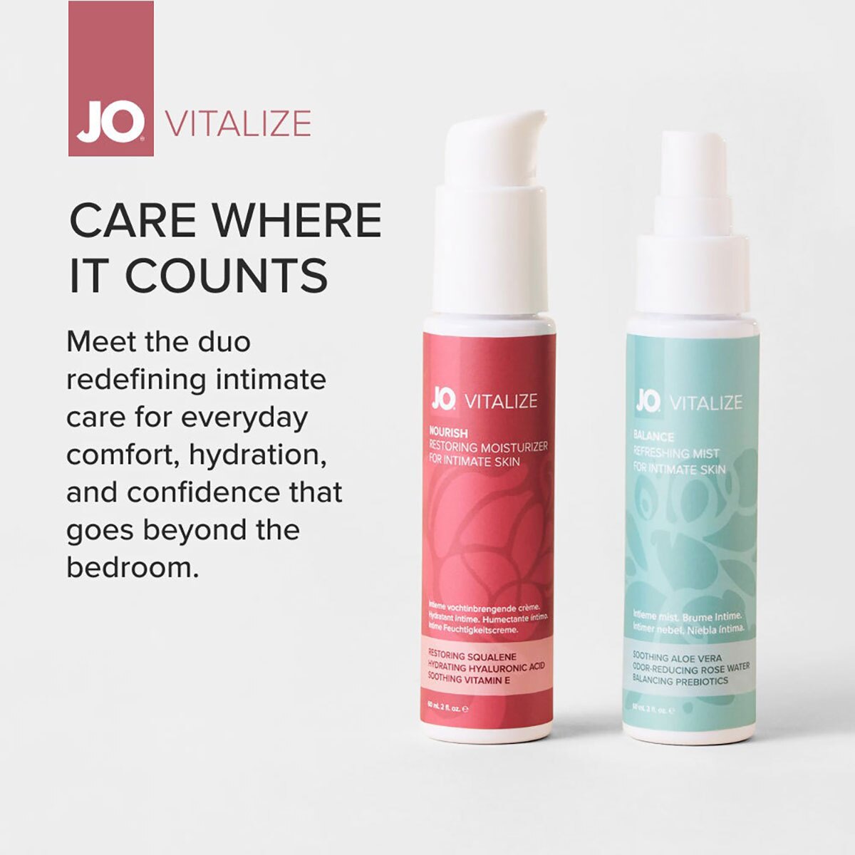 Close-up of  Water Based Lube by System JO with gentle, toy-safe texture
