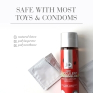 Close-up of  Vegan Lube by System JO made with cruelty-free ingredients
