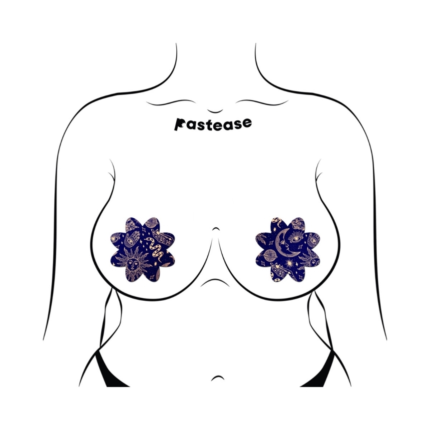 Wearing Midnight Celestial SunMoon Past nipples covers by Pastease can be fun and sexy!