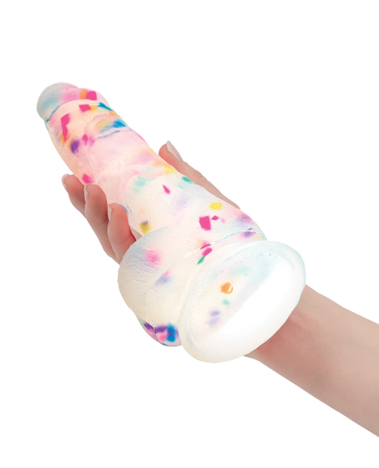 Shop Addiction Party Marty 7.5" Dildo - Frost/Confetti