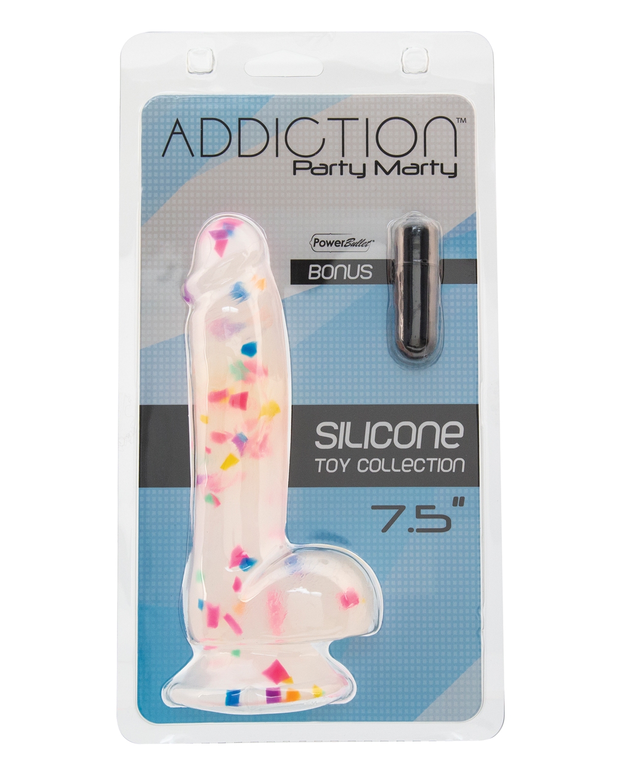 Shop Addiction Party Marty 7.5" Dildo - Frost/Confetti online