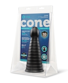 Shop b-Vibe Cone 10 Inch Tapered & Ribbed XXL Dildo with Suction Cup online