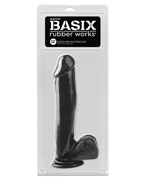 Shop Basix Rubber Works 12" Dong w/Suction Cup - Black online