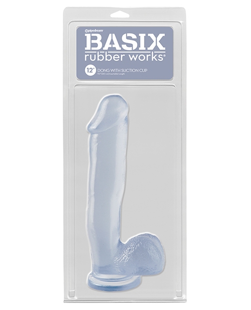 Shop Basix Rubber Works 12" Dong w/Suction Cup - Clear online