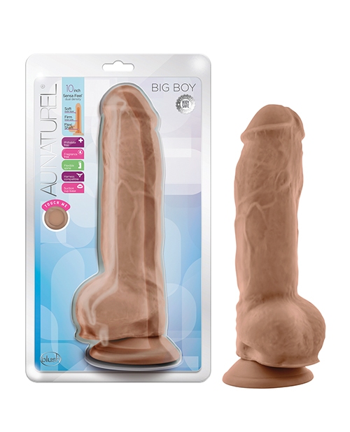 Shop Blush Au Natural 10" Big Boy Realistic Dildo w/Balls - Mocha online
