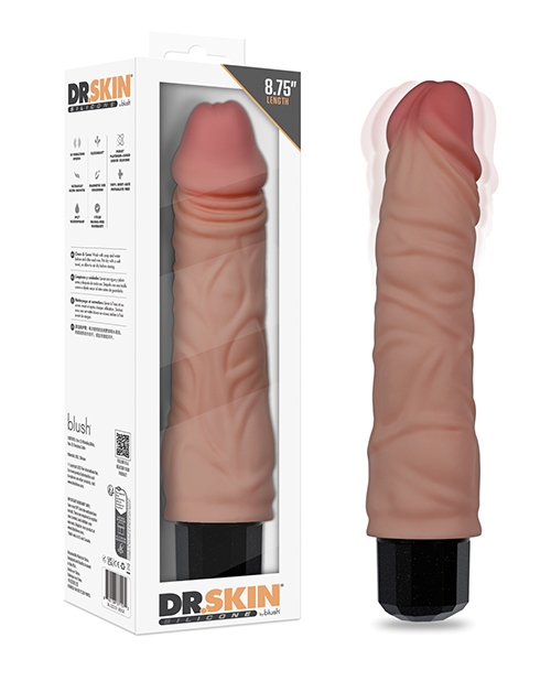 Shop Blush Dr. Skin Dr. Hunt 8.75" Vibrating Dildo - Beige online