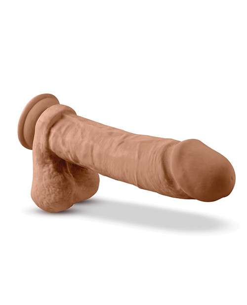 Blush Dr. Skin Silicone Dr. Julian 9" Dildo w/Balls - Mocha for sale
