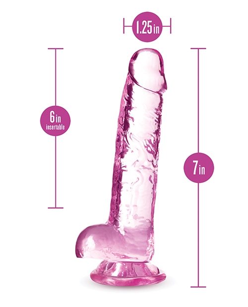 Buy Naturally Yours Blush Naturally Yours 7" Crystalline Dildo - Rose