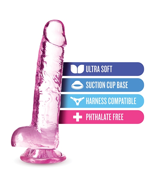 Shop Blush Naturally Yours 7" Crystalline Dildo - Rose