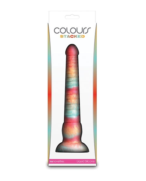 Buy Colours Colours Stacked 9" Dildo - Red/Gold