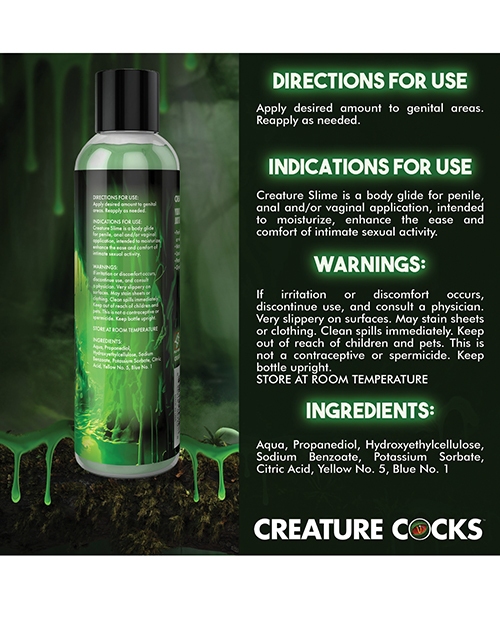 Buy Creature Cocks Creature Cocks - Creature Slime Green Slime Water-Based Lubricant 8 oz