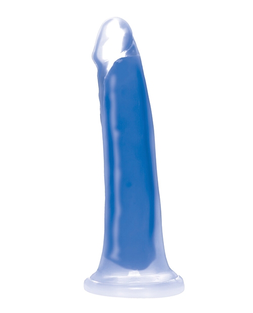 Curve Toys Lollicock 7" Glow In The Dark Silicone Dildo - Blue for sale