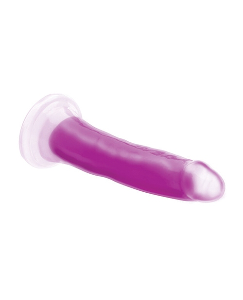 Buy Lollicock Curve Toys Lollicock 7" Glow In The Dark Silicone Dildo - Purple