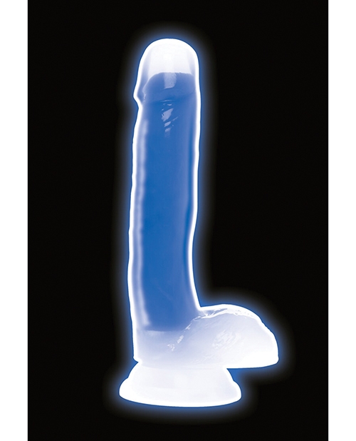 Order Curve Toys Lollicock 7" Glow In The Dark Silicone Dildo w/Balls - Blue online