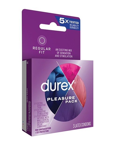 Shop Durex Condoms Pleasure Pack - Box of 3 online