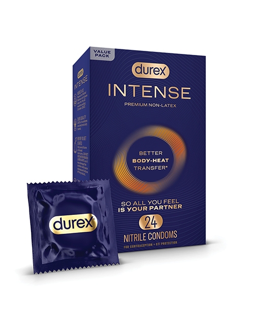 Shop Durex Intense Nitrile Condoms - Pack of 24 online