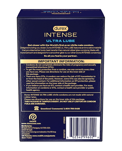 Order Durex Intense Ultra Lube Condoms - Box of 24 online