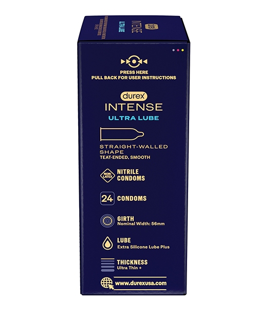 Durex Intense Ultra Lube Condoms - Box of 24 for sale