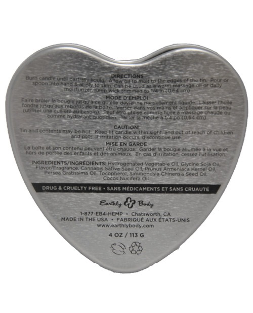 Order Earthly Body Suntouched Hemp Edible Candle - 4.7 oz Heart Tin Pineapple online