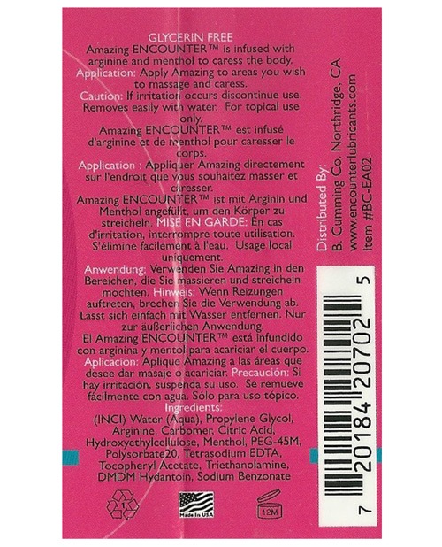 Order Encounter Female Arousal Lubricant - 2 oz Amazing online