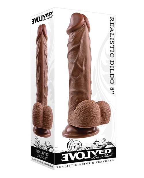 Shop Evolved 8" Realistic Dildo w/Balls - Dark online