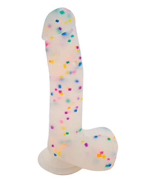 Buy Get Lucky Get Lucky 8.5" Real Skin Confetti Cock - Multi Color