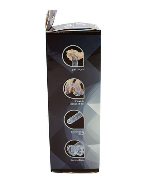 Get Lucky 8.5" Real Skin Glitter Dick - Clear for sale