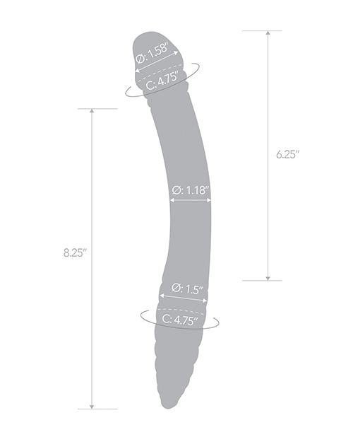 Buy Glas Glas 11" Double-sided Dildo G-Spot & P-Spot Stimulation