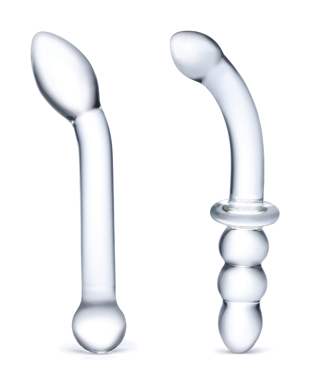 Order Glas 2 pc G-Spot Pleasure Glass Dildo Set - Clear online