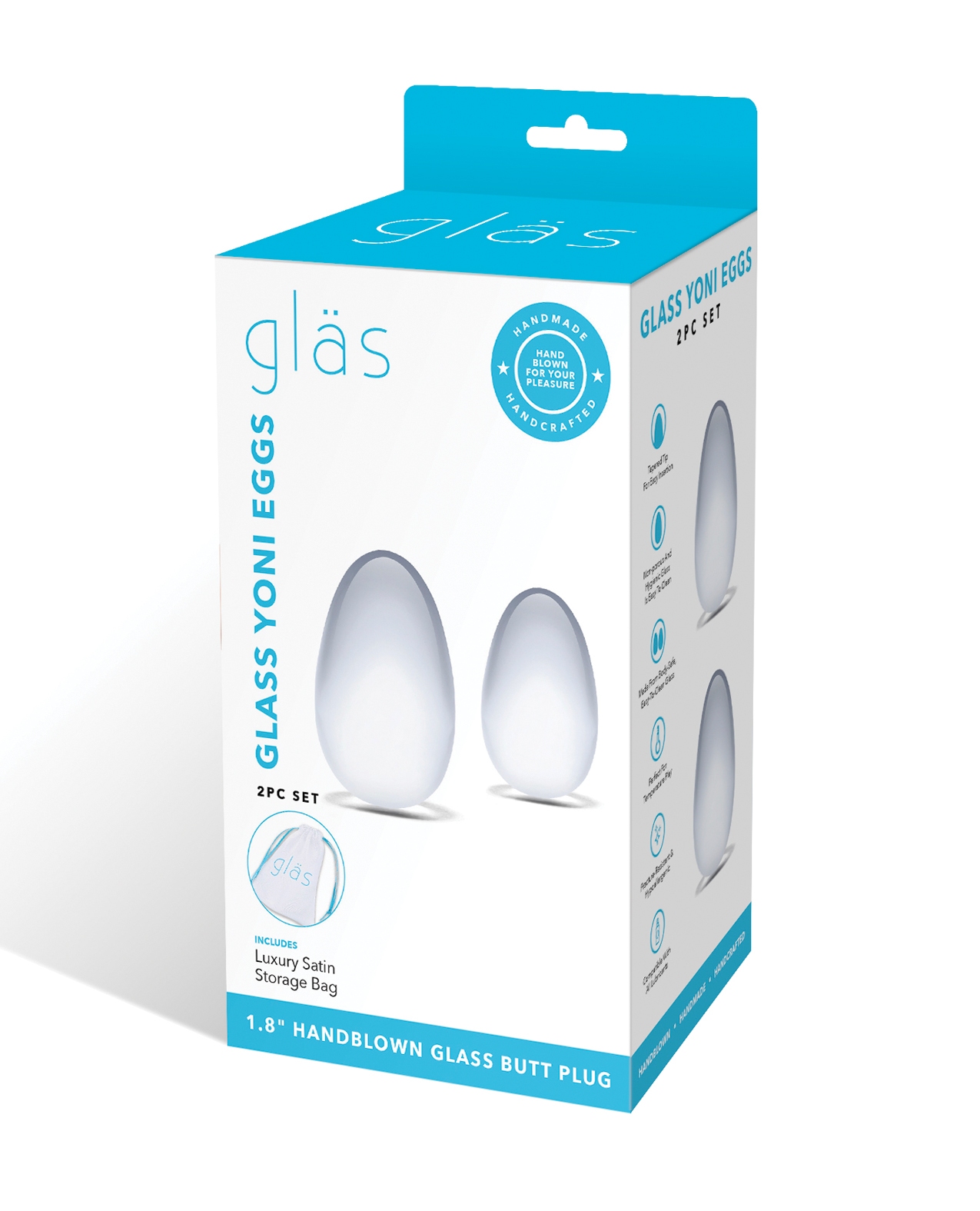 Shop Glas 2 pc Glass Yoni Eggs Set - Clear online