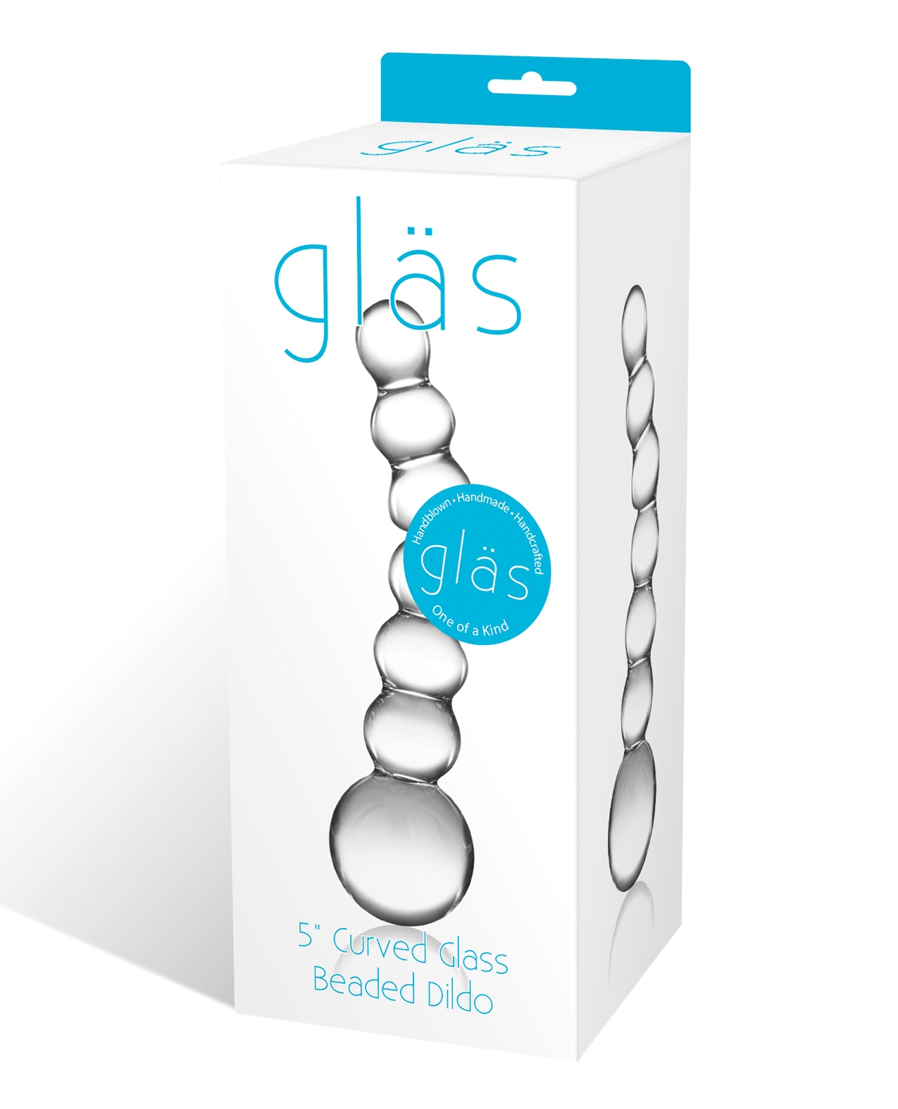 Shop Glas 5" Curved Glass Beaded Dildo online