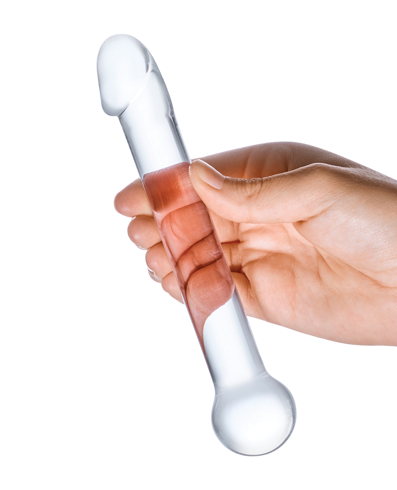 Buy Glas Glas 7" Realistic Head Glass Dildo - Clear