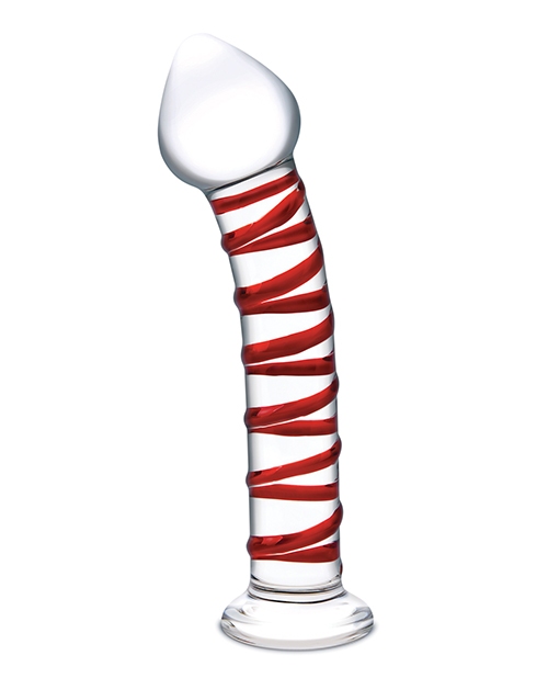Order Glas 8" Mr. Swirly Glass Dildo - Red online