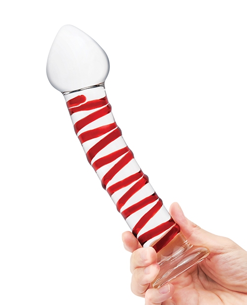 Buy Glas Glas 8" Mr. Swirly Glass Dildo - Red