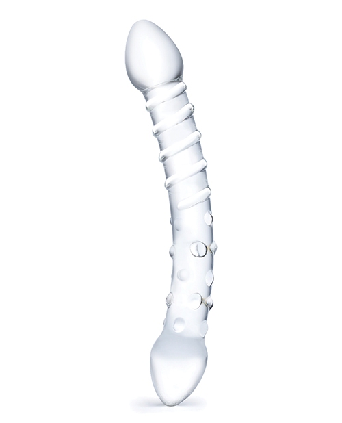 Order Glas Double Trouble Glass Dildo - Clear online