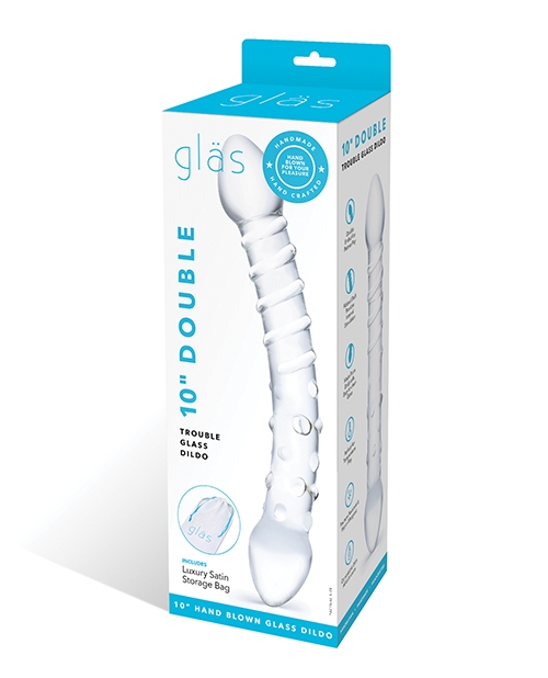 Shop Glas Double Trouble Glass Dildo - Clear online