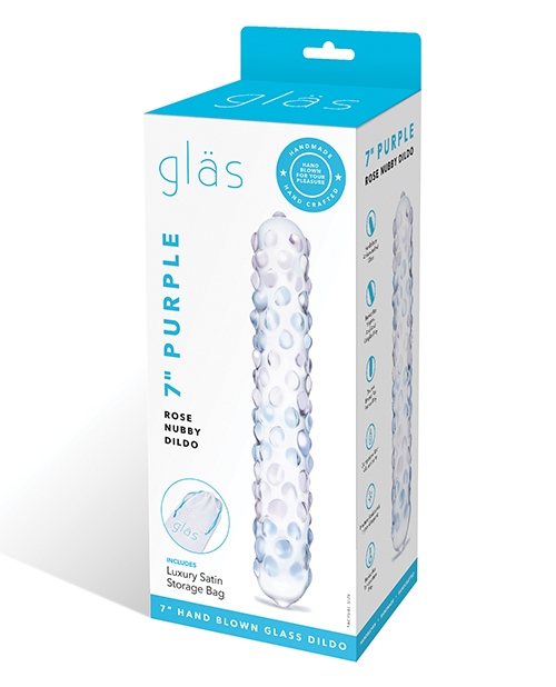 Shop Glas Purple Rose Nubby Glass Dildo online
