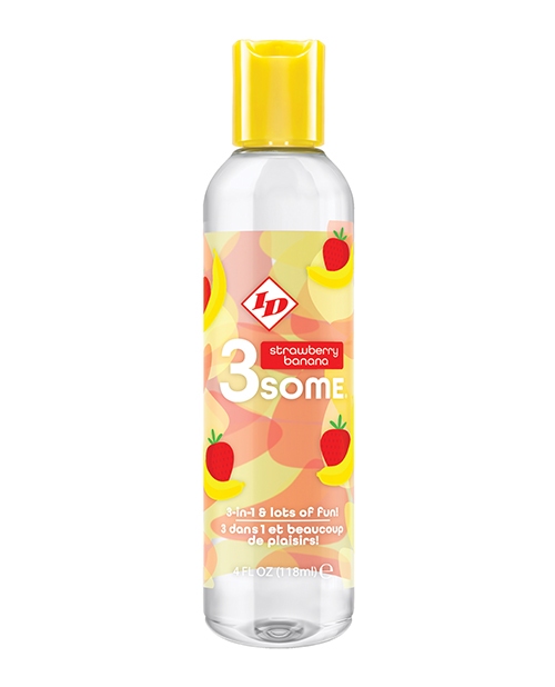 Shop ID 3some 3 in 1 Lubricant - 4 oz Strawberry Banana online