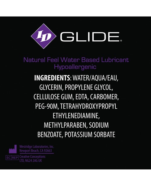 Order ID Glide Water Based Lubricant - 8.5 oz Flip Cap Bottle online