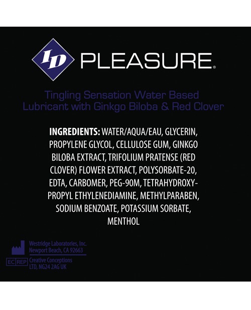 Order ID Pleasure Waterbased Tingling Lubricant - 2.2 oz Flip Cap Bottle online