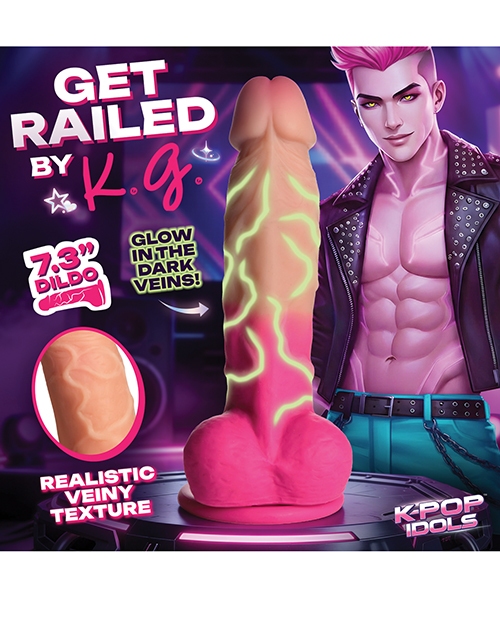 K Pop Idols K.G. Silicone Dildo with Balls for sale