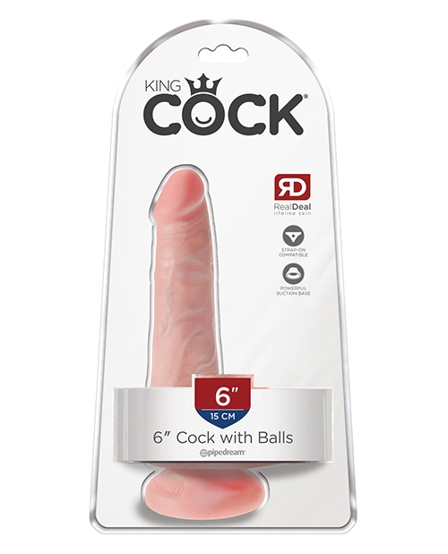 Shop King Cock 6" Cock w/Balls - Flesh online
