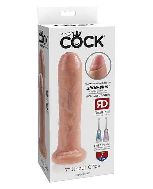 Shop King Cock 7" Uncut Dildo - Flesh online
