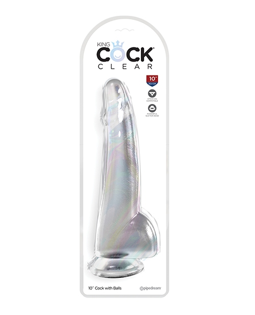 Shop King Cock Clear 10" Cock w/Balls - Clear online